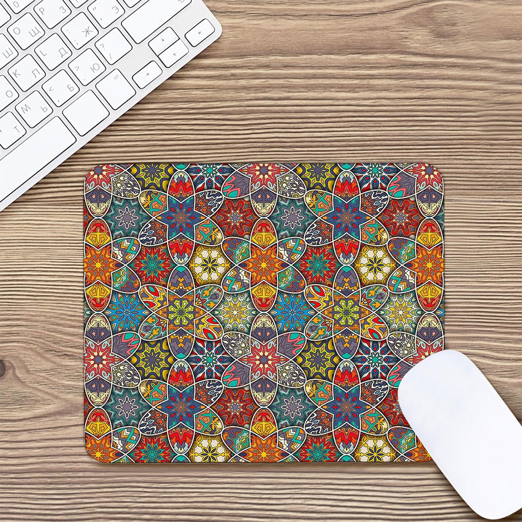 Mandala Star Bohemian Pattern Print Mouse Pad