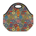 Mandala Star Bohemian Pattern Print Neoprene Lunch Bag