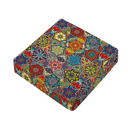 Mandala Star Bohemian Pattern Print Outdoor Seat Cushion Cover