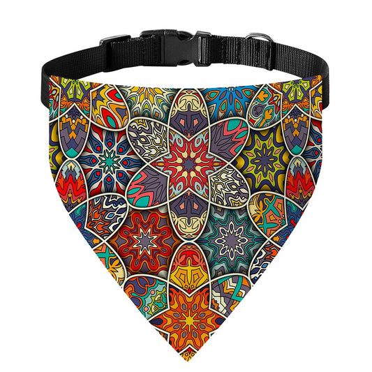 Mandala Star Bohemian Pattern Print Over The Collar Dog Bandana
