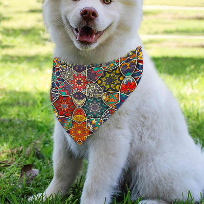 Mandala Star Bohemian Pattern Print Over The Collar Dog Bandana