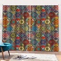 Mandala Star Bohemian Pattern Print Pencil Pleat Curtains