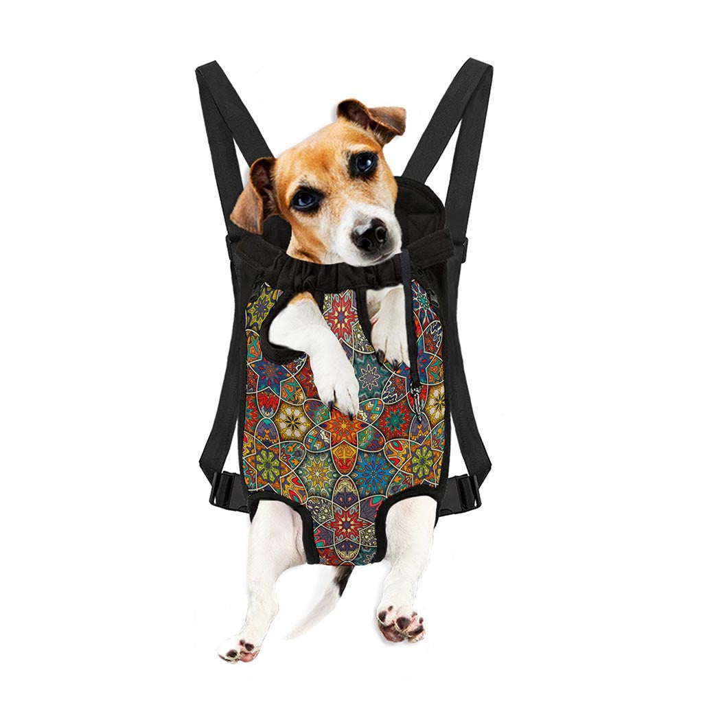 Mandala Star Bohemian Pattern Print Pet Carrier Backpack