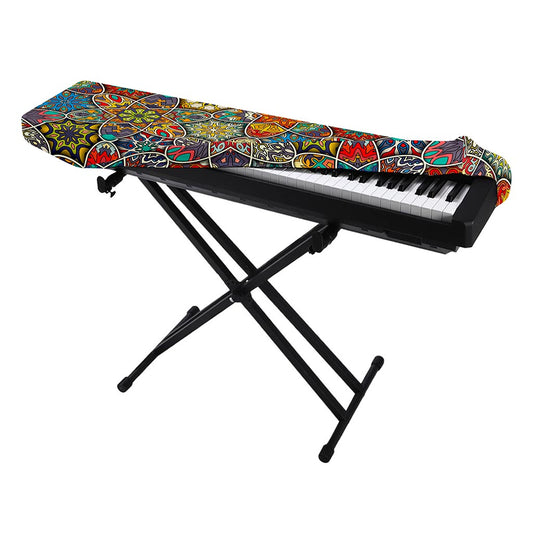 Mandala Star Bohemian Pattern Print Piano Keyboard Cover
