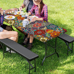 Mandala Star Bohemian Pattern Print Picnic Table Cover