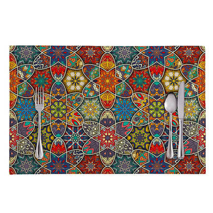 Mandala Star Bohemian Pattern Print Placemat