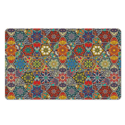 Mandala Star Bohemian Pattern Print Polyester Doormat