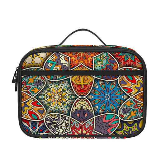 Mandala Star Bohemian Pattern Print Portable Lunch Bag