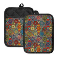 Mandala Star Bohemian Pattern Print Pot Holders With Pocket