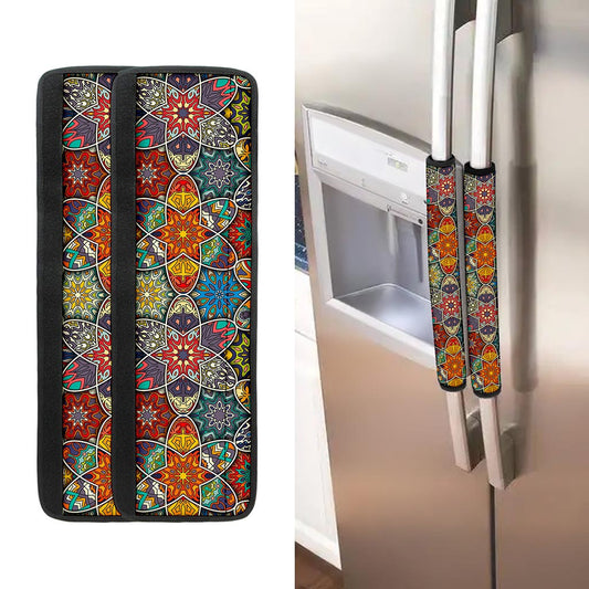 Mandala Star Bohemian Pattern Print Refrigerator Handle Covers