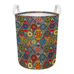 Mandala Star Bohemian Pattern Print Round Laundry Basket