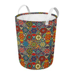Mandala Star Bohemian Pattern Print Round Laundry Basket