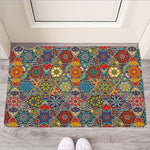 Mandala Star Bohemian Pattern Print Rubber Doormat