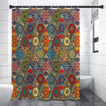 Mandala Star Bohemian Pattern Print Shower Curtain