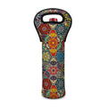 Mandala Star Bohemian Pattern Print Single Neoprene Wine Tote