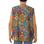 Mandala Star Bohemian Pattern Print Sleeveless Baseball Jersey