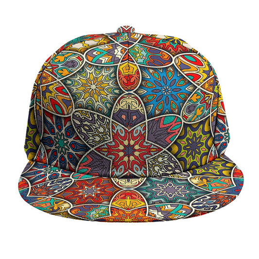 Mandala Star Bohemian Pattern Print Snapback Cap