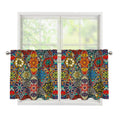 Mandala Star Bohemian Pattern Print Tier Curtains