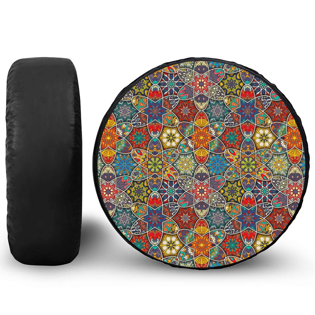 Mandala Star Bohemian Pattern Print Tire Cover