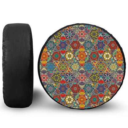 Mandala Star Bohemian Pattern Print Tire Cover