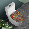Mandala Star Bohemian Pattern Print Toilet Lid Cover