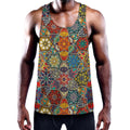 Mandala Star Bohemian Pattern Print Men's Workout Tank Top