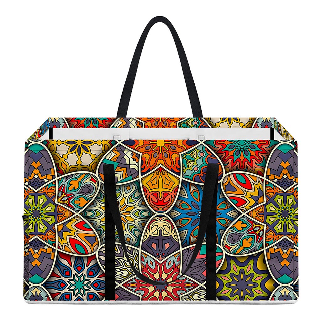 Mandala Star Bohemian Pattern Print Utility Tote Bag