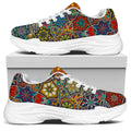 Mandala Star Bohemian Pattern Print White Chunky Shoes