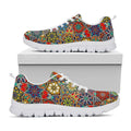 Mandala Star Bohemian Pattern Print White Running Shoes