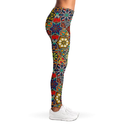 Mandala Star Bohemian Pattern Print Women's Leggings