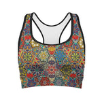 Mandala Star Bohemian Pattern Print Women's Sports Bra