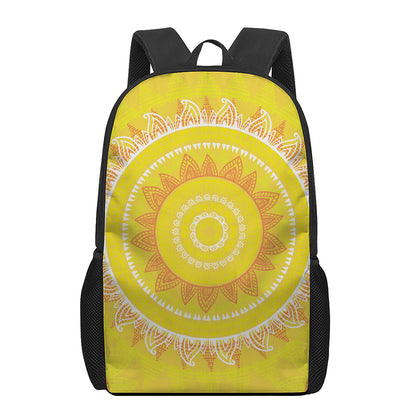 Mandala Sun Print 17 Inch Backpack