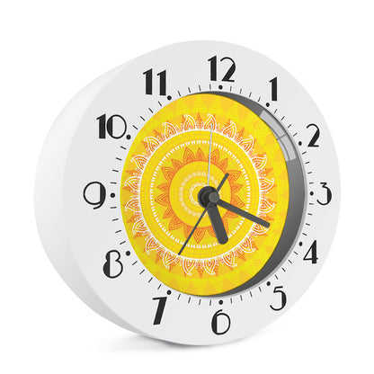 Mandala Sun Print Alarm Clock
