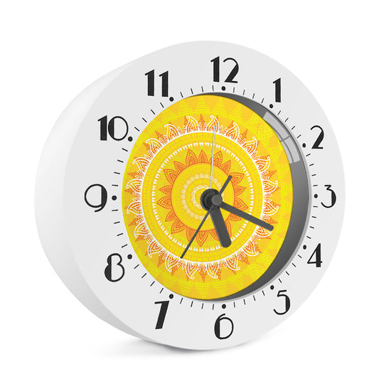 Mandala Sun Print Alarm Clock