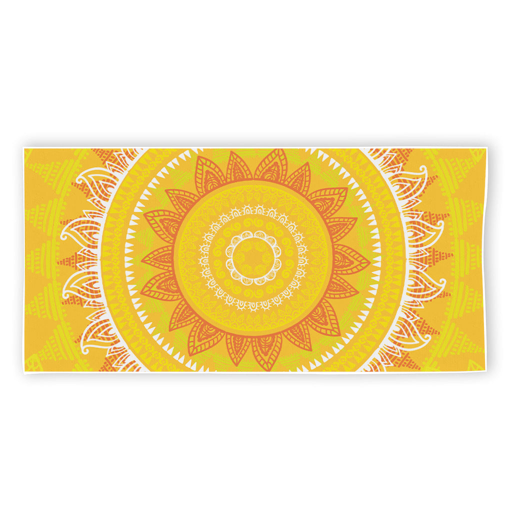 Mandala Sun Print Beach Towel