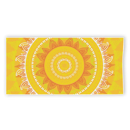 Mandala Sun Print Beach Towel