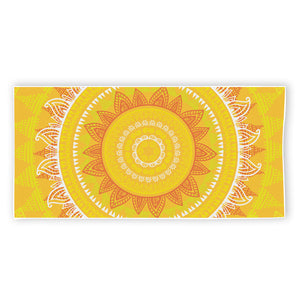 Mandala Sun Print Beach Towel