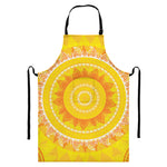 Mandala Sun Print Bib Apron With Pocket
