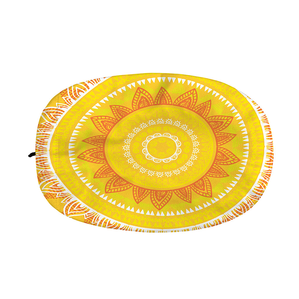 Mandala Sun Print Car Side Mirror Covers