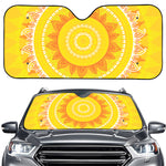 Mandala Sun Print Car Windshield Sun Shade