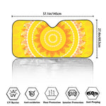 Mandala Sun Print Car Windshield Sun Shade