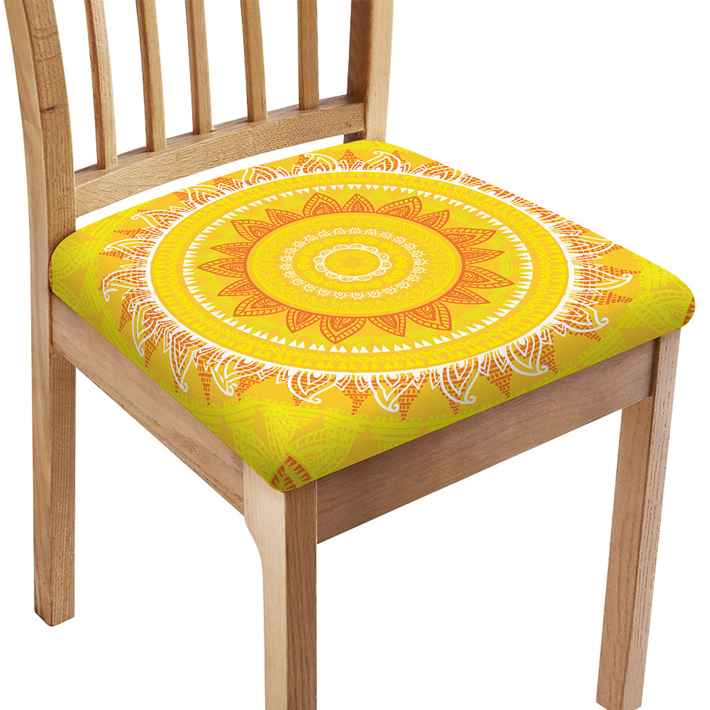 Mandala Sun Print Chair Cushion Cover