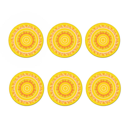 Mandala Sun Print Coaster Set
