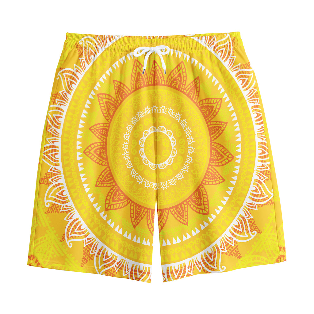 Mandala Sun Print Cotton Shorts