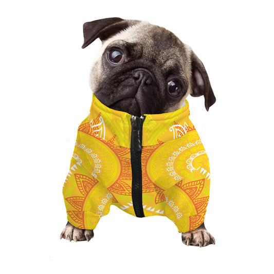 Mandala Sun Print Dog Zip Up Jacket