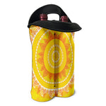 Mandala Sun Print Double Neoprene Wine Tote