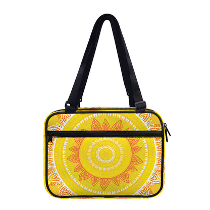 Mandala Sun Print Double Strap Bible Bag