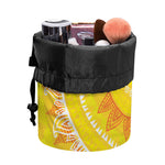 Mandala Sun Print Drawstring Makeup Bag