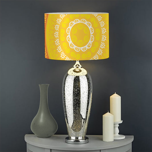 Mandala Sun Print Drum Lamp Shade