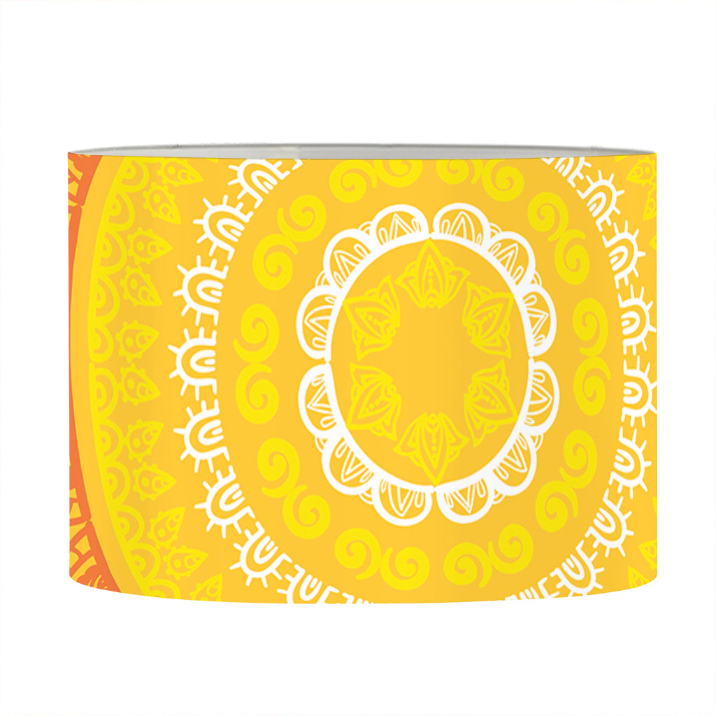 Mandala Sun Print Drum Lamp Shade